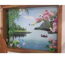 Thi công tranh dán tường 3D cao cấp ( mẫu phong thủy ) cho chị chủ tại vũng tàu