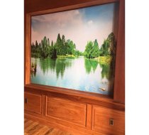 Tranh dán tường phong cảnh 3D - thi công cho a Thái VT
