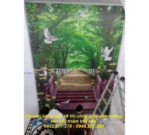 Tranh dán tường 3D - thi công cho cô Lan - Nguyễn Thiện Thuật - VT