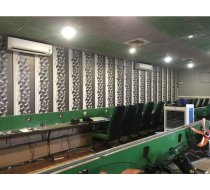 giấy dán tường 3D cho tiệm nét - đất đỏ