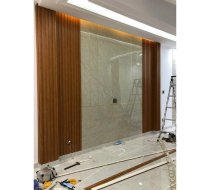 Thi công ốp vách trang trí cho phòng khách thêm sang trong