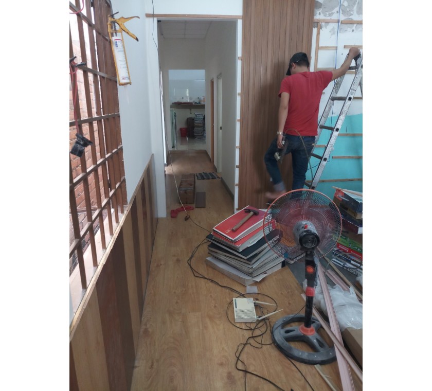 công trình thi công vách gỗ