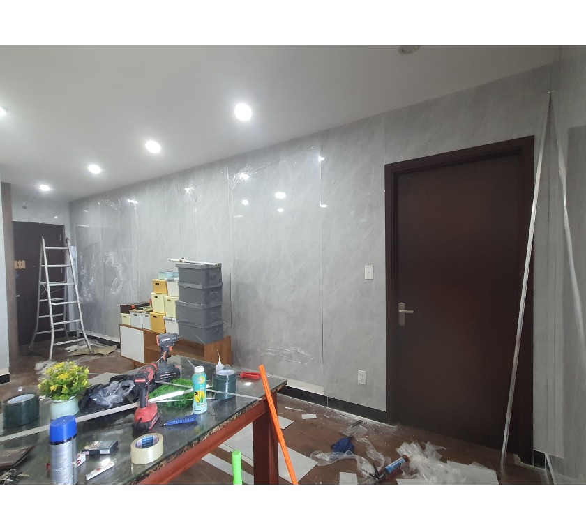 Thi công ốp tường PVC giả đá ở bà rịa vũng tàu