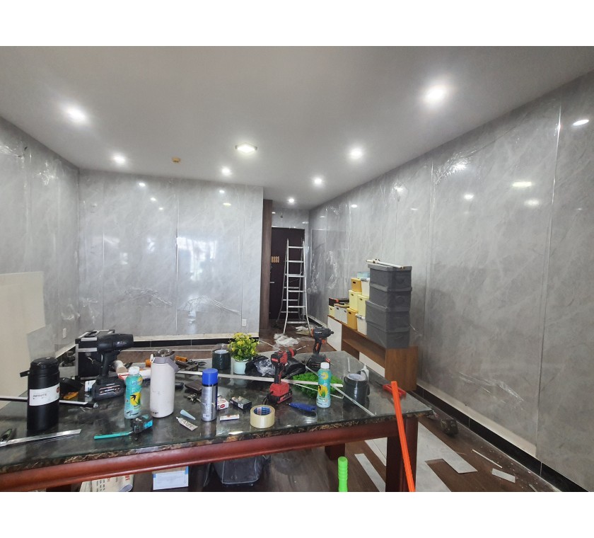Thi công ốp tường PVC giả đá ở bà rịa vũng tàu