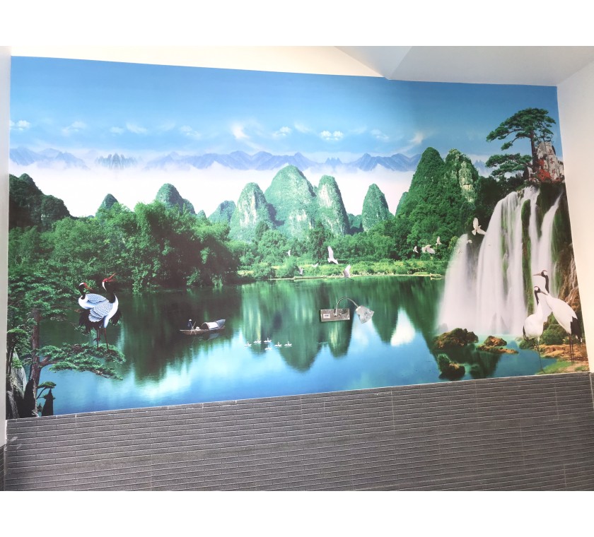 cửa hàng thi công tranh dán tường tại bà rịa - nhà a Lý