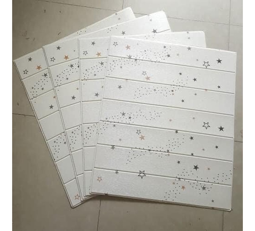 Xốp dán tường giả gỗ có hình ngôi sao