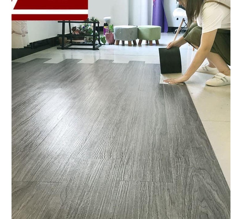 Sàn nhựa tự dán ( khách hàng mua về lột ra và dán, cực kì dễ dàng với bất cứ ai )