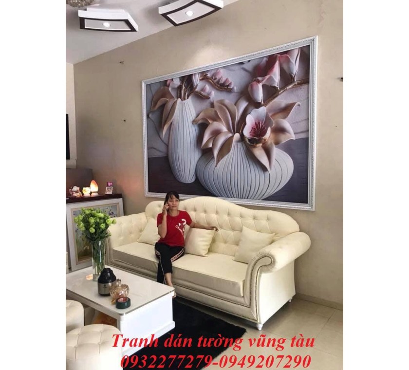 thi công tranh dán tường 3d cho chị Tuyết Mai vũng tàu