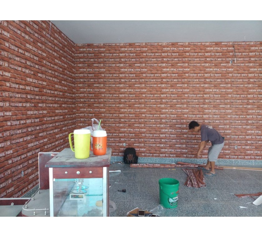 giấy dán tường cho quán cafe 189 .phú mỹ