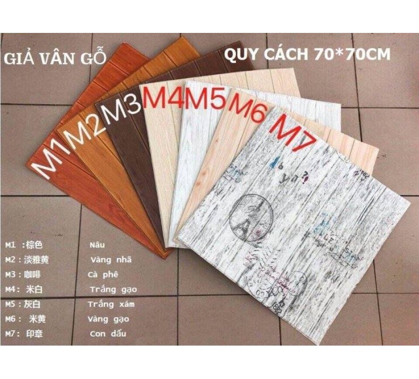 xốp dán tường giả gỗ ( 14 )