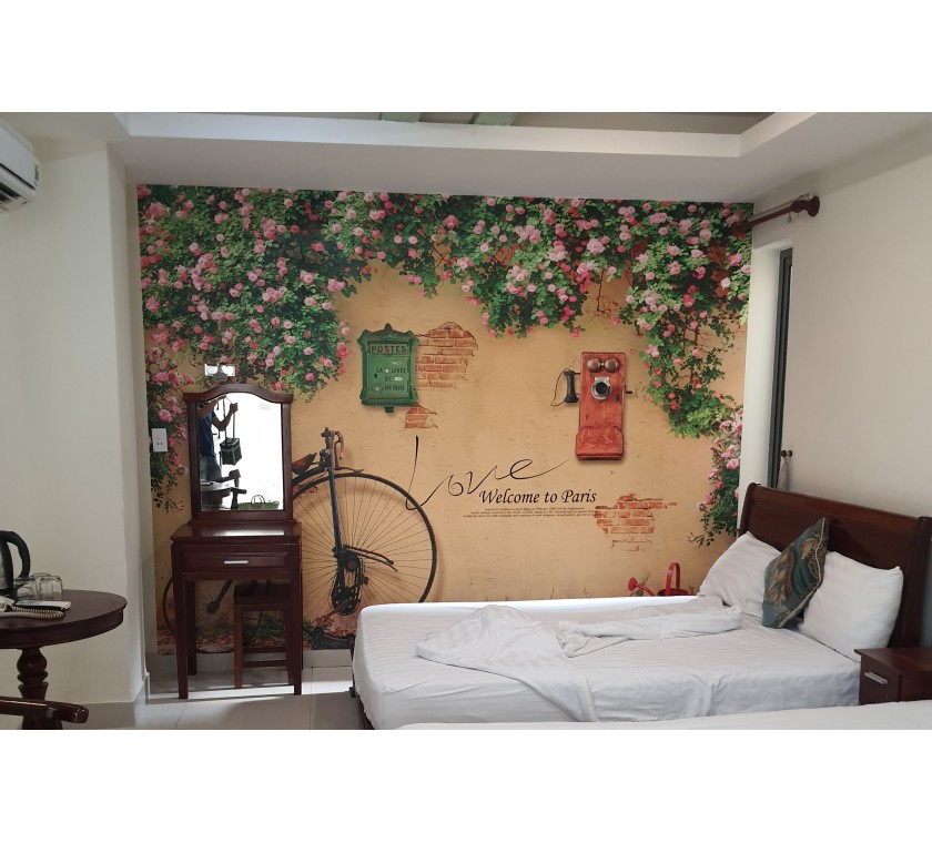cửa hàng tranh dán tường 3D giá rẻ, uy tín nhất Bà Rịa Vũng Tàu. công trình Hotel Mekong thùy vân, vũng tàu