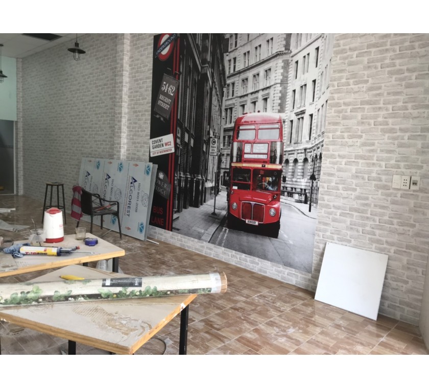 Thi công Tranh dán tường 3d giá rẻ cho quán cafe - Hắc Dịch - Phú Mỹ - Tân Thành