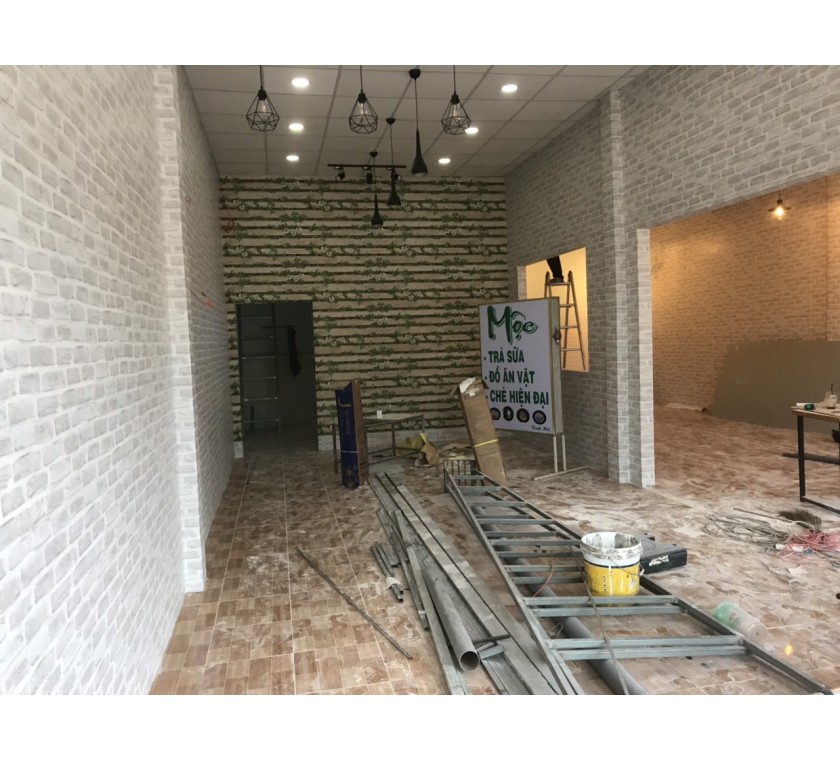 thi công giấy dán tường cho quán cafe - Hắc Dịch - Phú Mỹ - Tân Thành