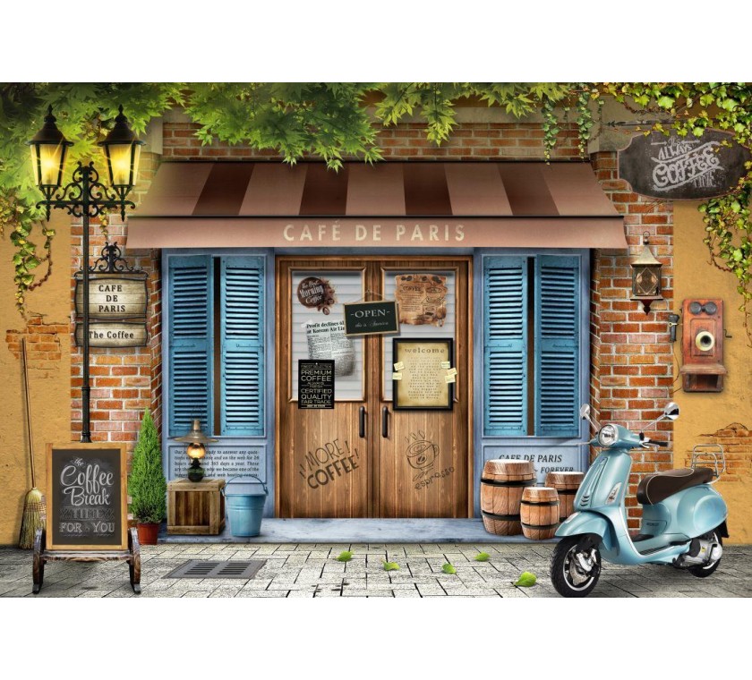 Thi công giấy dán tường Hàn Quốc cho quán cafe ở Bà Rịa Vũng Tàu