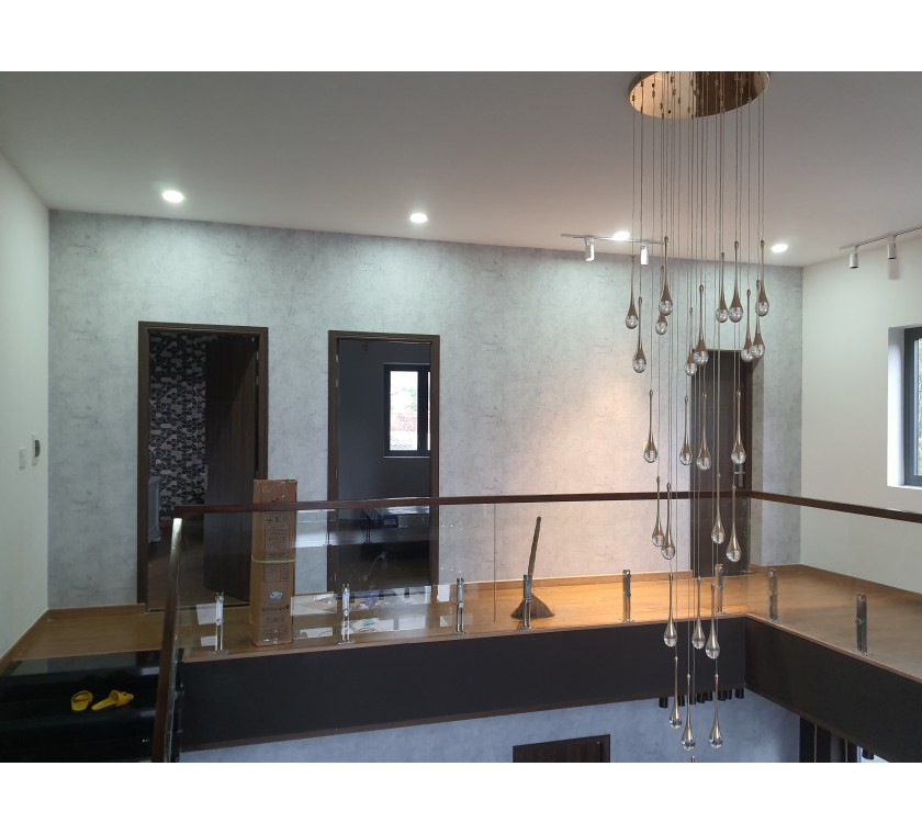 mẫu giấy dán tường giả bê tông - thi công cho chị Thy , Long Điền, Bà Rịa Vũng Tàu