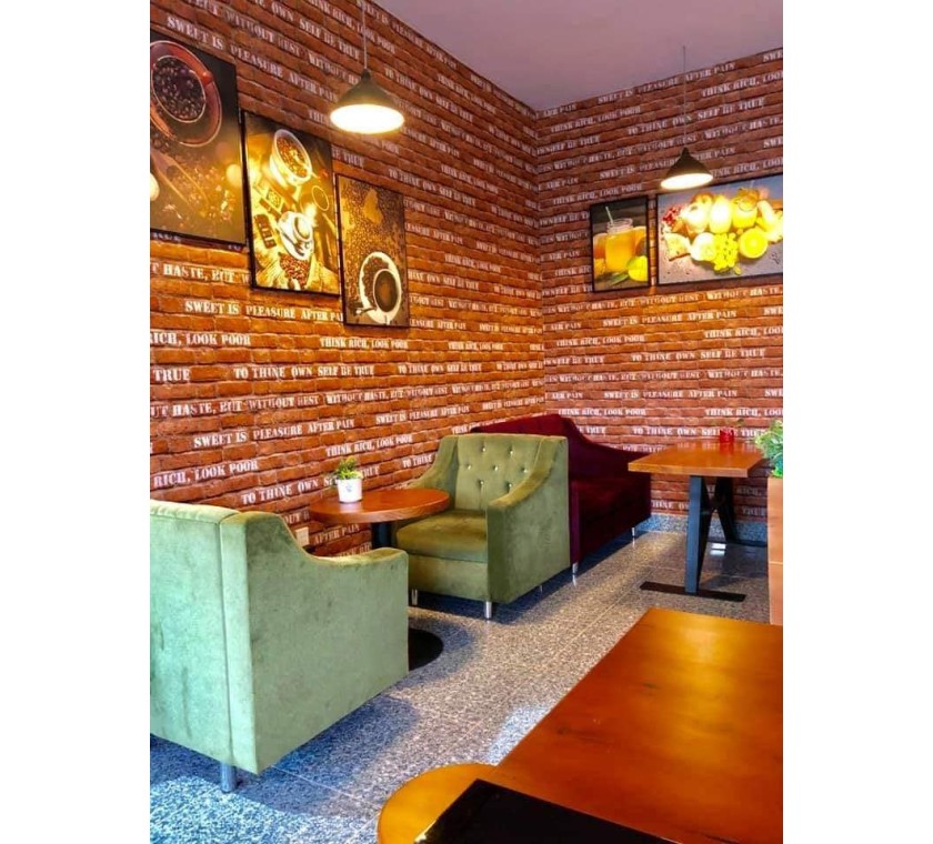 giấy dán tường bà rịa - thi công cho quán cafe